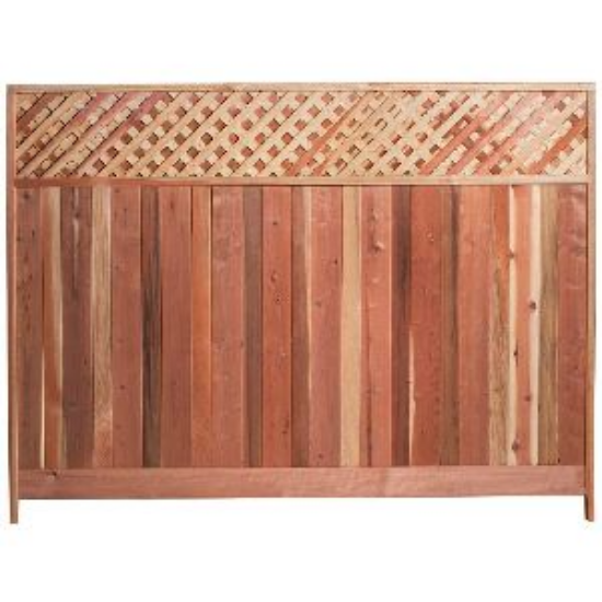 Picture of 8' Natural Redwood Fence, KIT 
