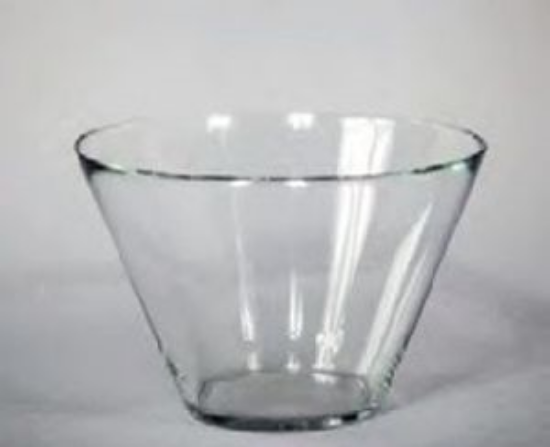 Picture of 10" Clear Glass Angle Bowl