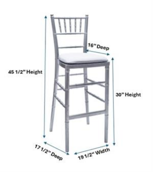 Picture of Chiavari, Silver Barstool, Kit