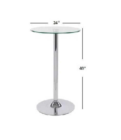 Picture of 24" Round Glass Cocktail Table		