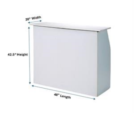 Picture of Folding, 4' Portable Bar White