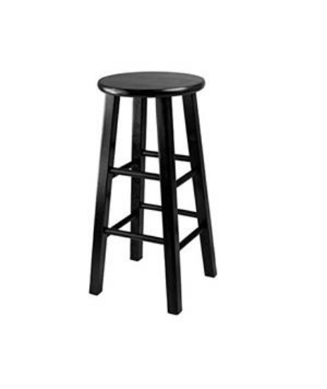 Picture of Classic, Black Wood Barstool