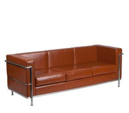 Picture of Contemporary, Cognac Leather Sofa