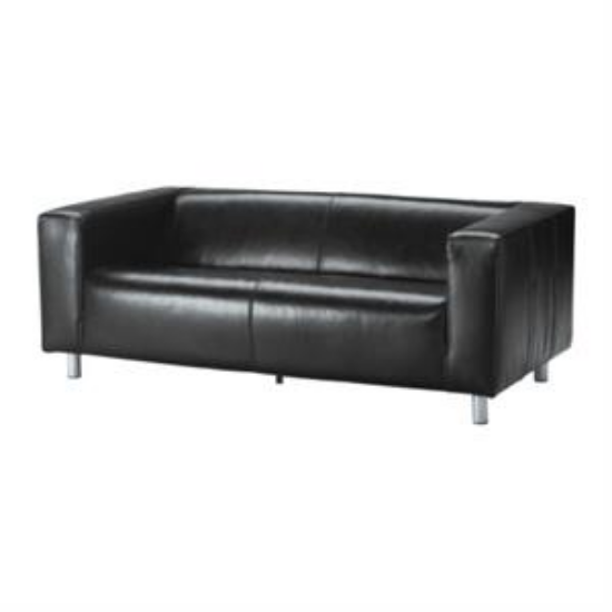 Picture of Essence, Black Leather Loveseat