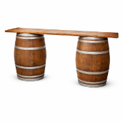 Picture of 8' Redwood Wine Barrel Bar, Kit