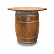 Picture of 10' Rustic Wood Wine Barrel Bar