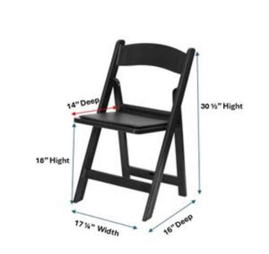 Picture of Resin, Black Folding Chair