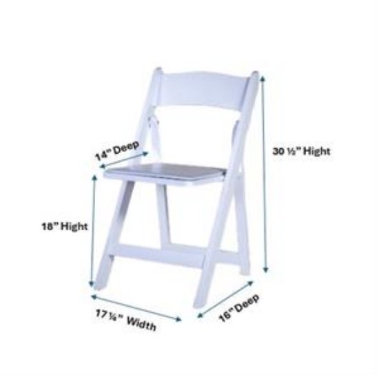 Picture of Resin, White Folding Chair