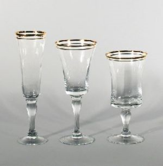 Picture of Bella, 10.25 oz Gold Rim Wine Glass