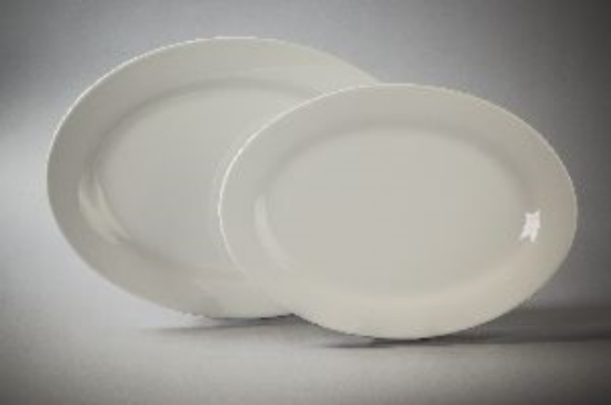Picture of Essence, 14" White Oval Platter  