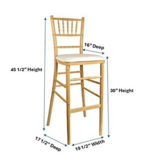 Picture of Chiavari, Natural Barstool, Kit