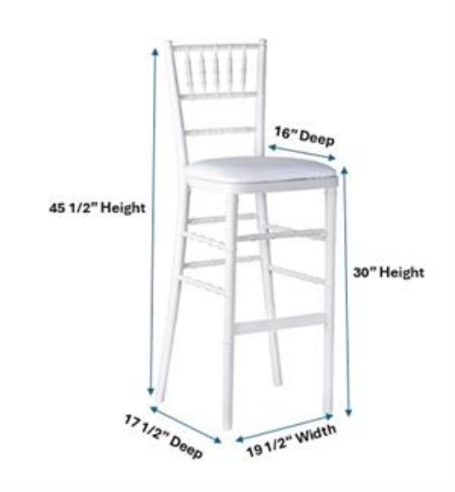 Picture of Chiavari, White Barstool, Kit