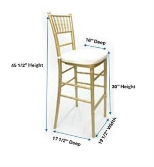 Picture of Chiavari, Gold Barstool, Kit 
