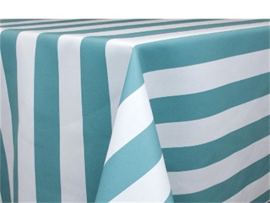 Picture of Cabana Stripe, French Blue 8' Drape