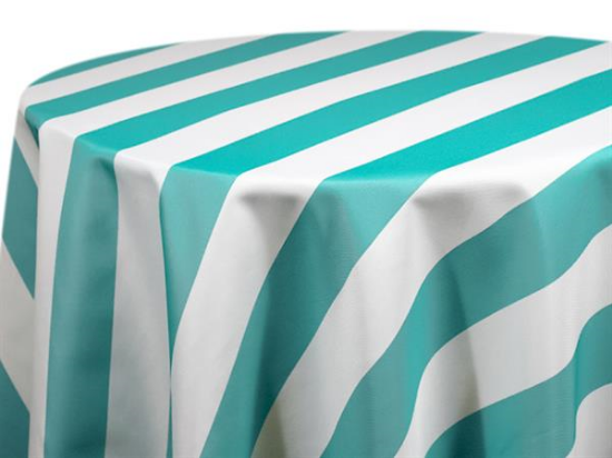 Picture of Cabana Stripe, Turquoise 8' Drape