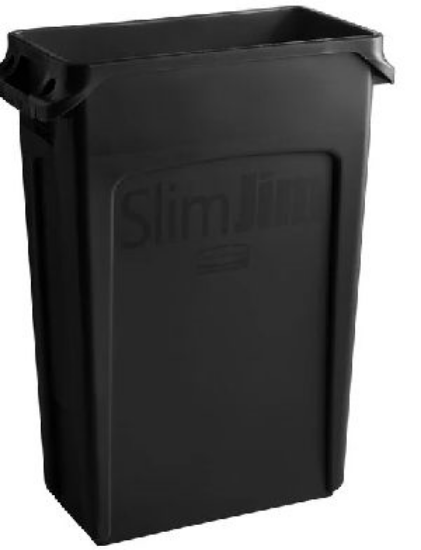Picture of Slim Jim, 25 gl Black Trash Can 