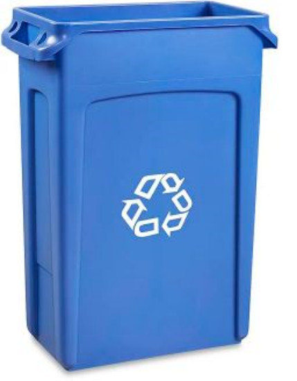 Picture of Slim Jim, 25 gl Blue Trash Can 