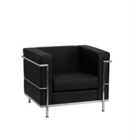 Picture of Contemporary, Black Leather Chair