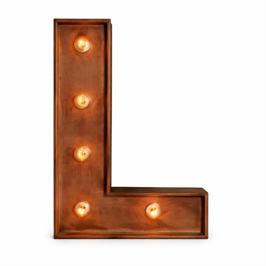 Picture of Lighted Marquee Letter L, 28" H