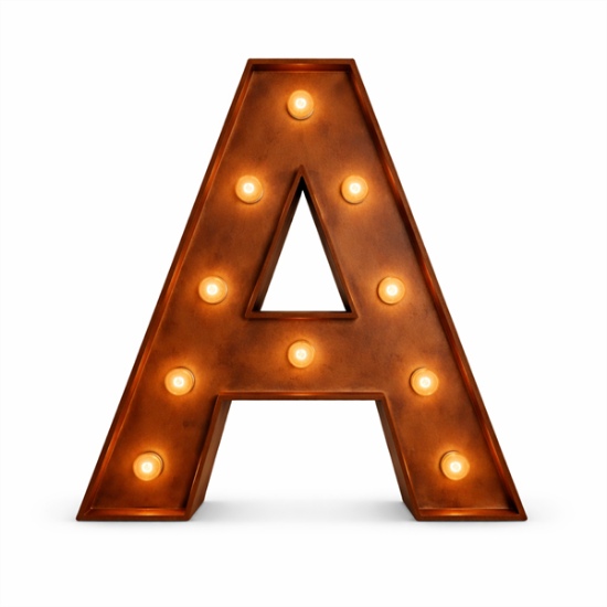 Picture of Lighted Marquee Letter A, 28" H