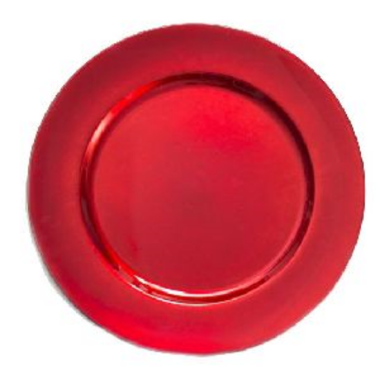 Picture of Walco, 13" Red Acrylic Charger