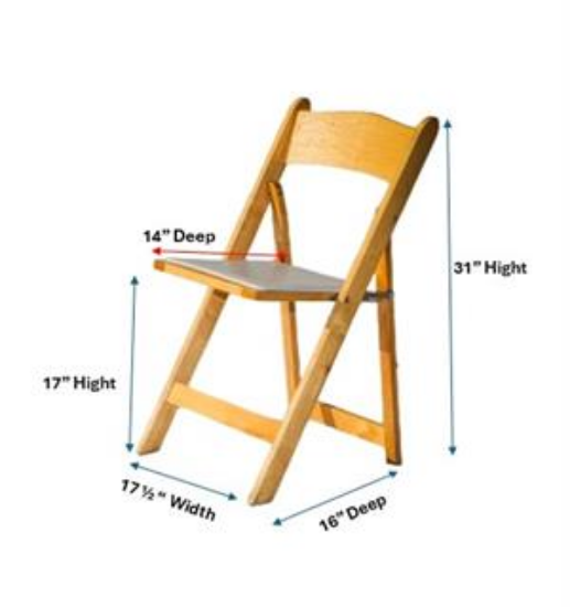 Picture of Wood, Natural Folding Chair 