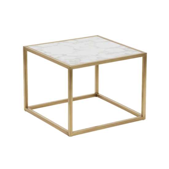 Picture of - Orion, 19" Gold Glass Side Table
