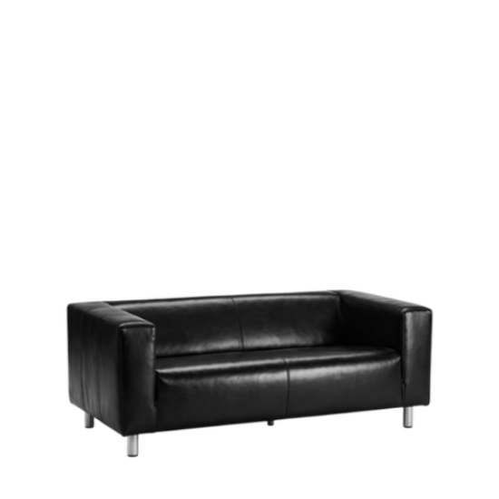 Picture of Essence, Black Leather Loveseat