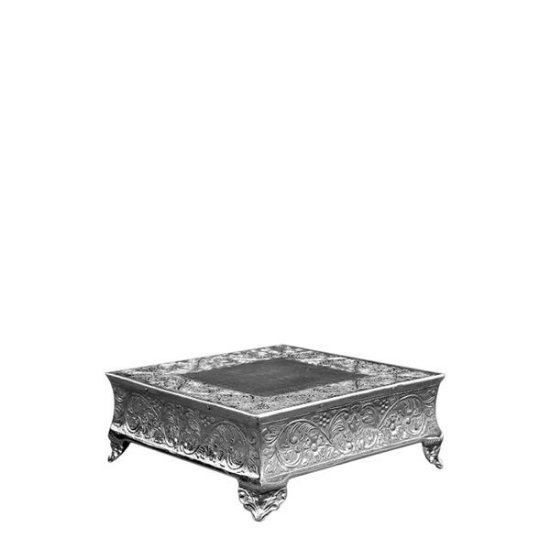 Picture of Embossed, 18” Silver Square Stand