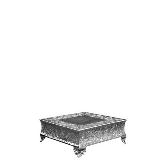 Picture of Embossed, 14” Silver Square Stand