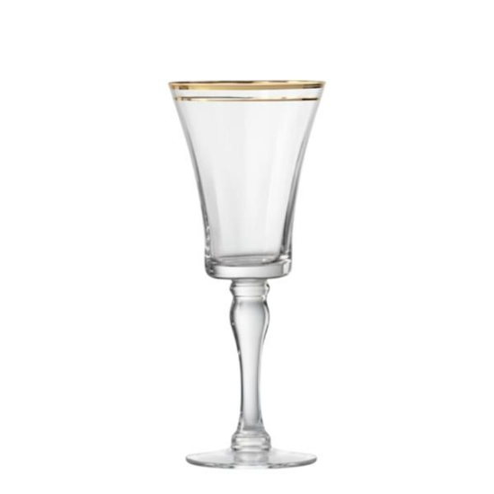 Picture of Bella, 10.25 oz Gold Rim Wine Glass