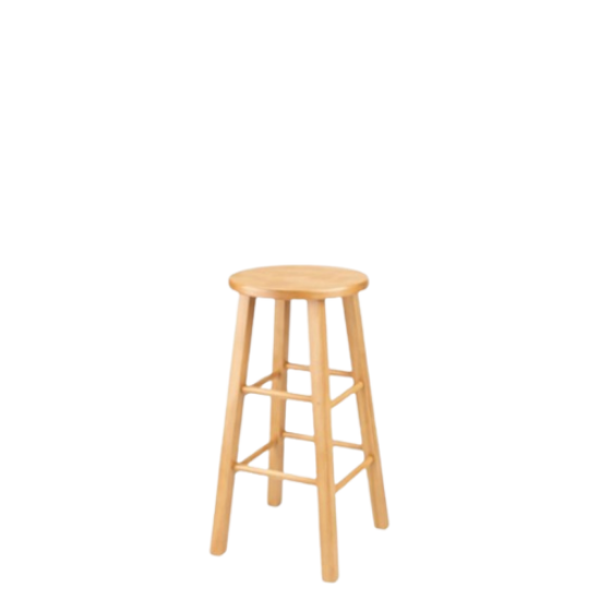Picture of Classic, Natural Wood Barstool