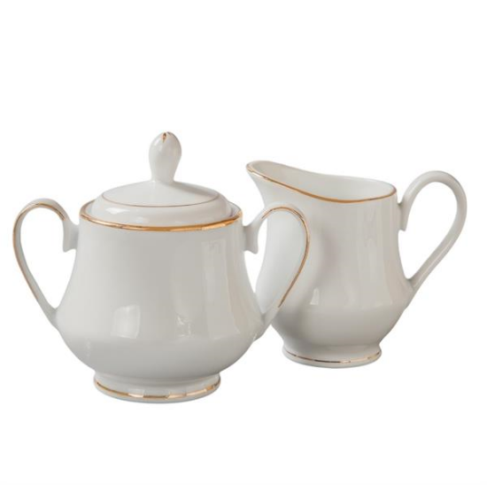 Picture of China, Gold Rim Cream & Sugar Set
