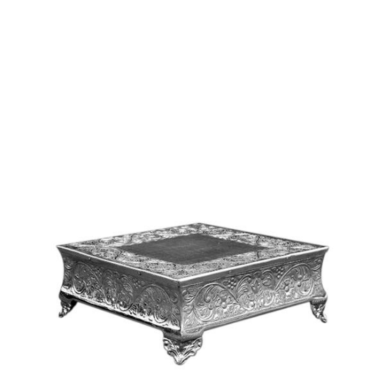 Picture of Embossed, 22” Silver Square Stand