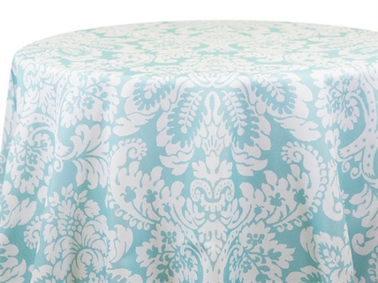Picture of Aruba, Frozen Aqua 132" Rd Linen