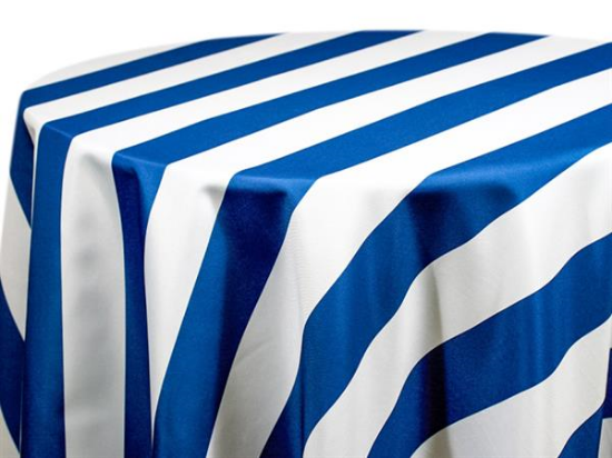 Picture of Cabana Stripe, Royal 8' Drape Linen