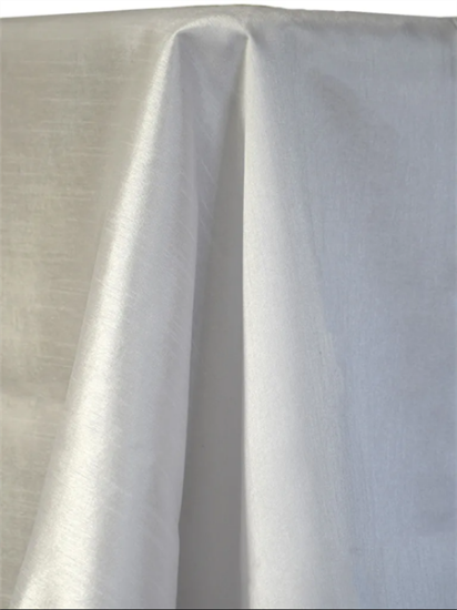Picture of Dupioni, White 108" Round Linen