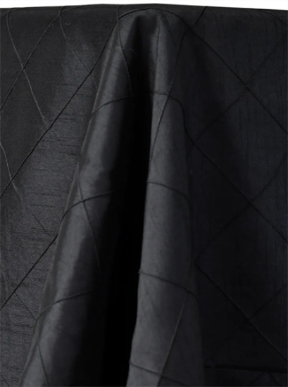 Picture of Dupioni-Pintuck, Black 108" Linen