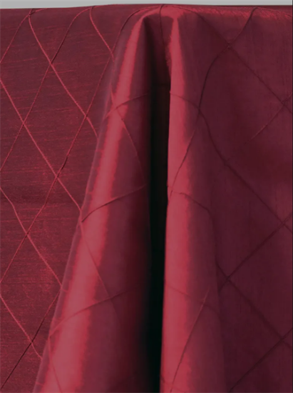 Picture of Dupioni-Pintuck, Merlot 108" Linen