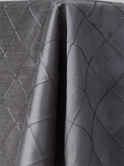 Picture of Dupioni-Pintuck, Pewter 108" Linen