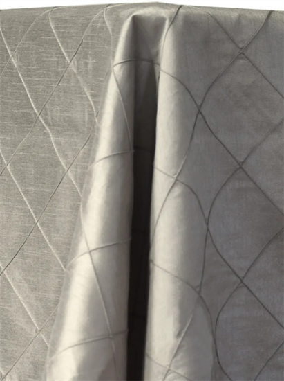 Picture of Dupioni-Pintuck, Silver 108" Linen