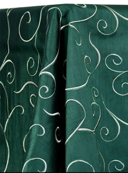 Picture of Dupioni-Swirl, Hunter 108" Rd Linen