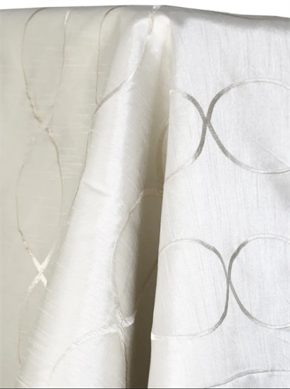 Picture of Dupioni-Infinity, White 120" Linen