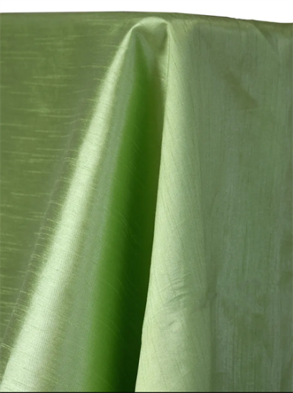 Picture of Dupioni, Apple Green 132" Rd Linen
