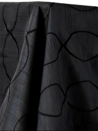 Picture of Dupioni-Infinity, Black 132" Linen