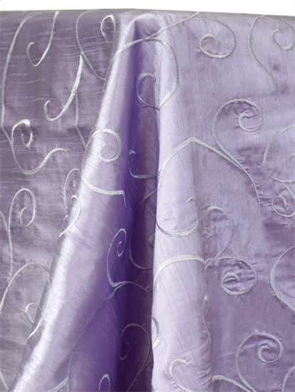 Picture of Dupioni-Swirl, Lavender 132" Linen