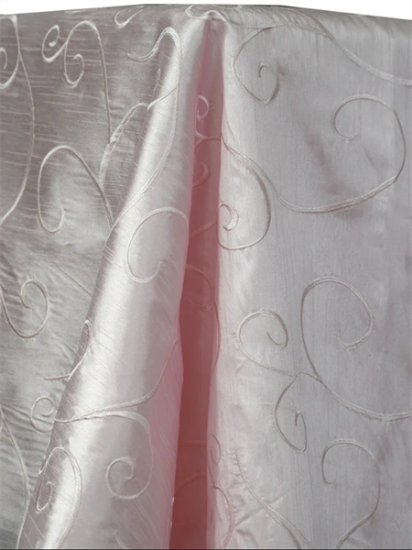 Picture of Dupioni-Swirl, Pastel Pink 132" Lin