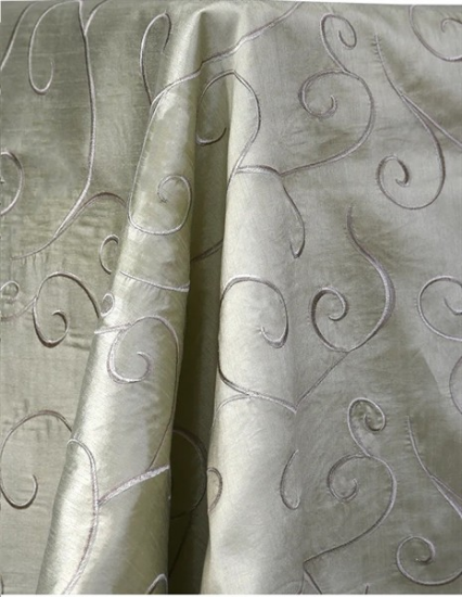 Picture of Dupioni-Swirl, Soft Sage 132" Linen