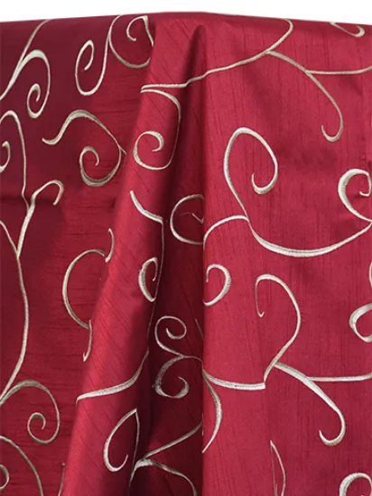 Picture of Dupioni-Swirl, Merlot 6' Bq Drp