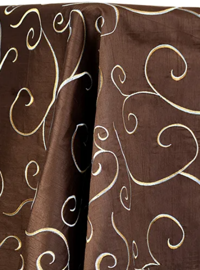 Picture of Dupioni-Swirl, Chocolate 8 B Drape 